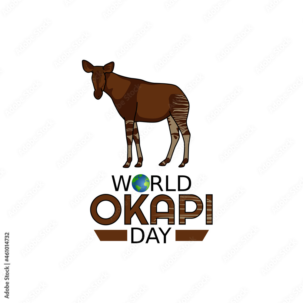 vector graphic of world okapi day good for world okapi day celebration