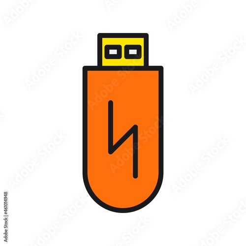 Flash Line Filled Vector Icon Design