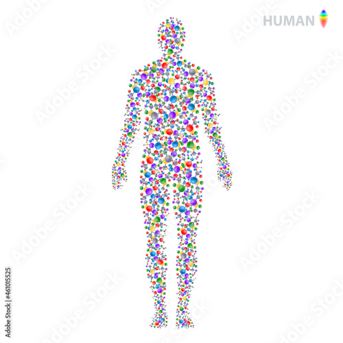 Human connections, cosmetology petids, genetics vector illustration