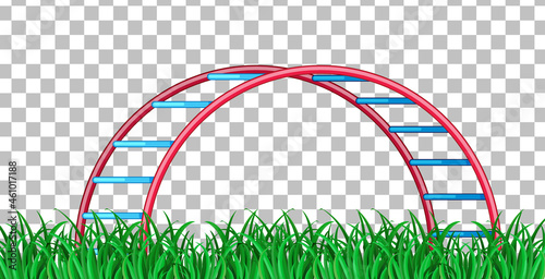 Ladder playground on transparent background