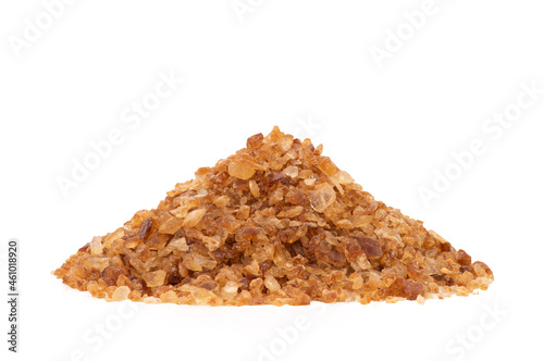 Crystalline sugar crystals isolated on white background with clipping path. photo