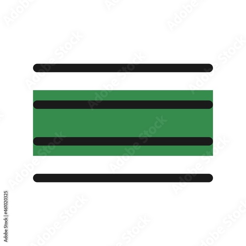 Justify Text Line Filled Vector Icon Design