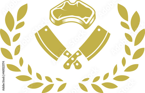 premium australian beef with gold accent vector logo design