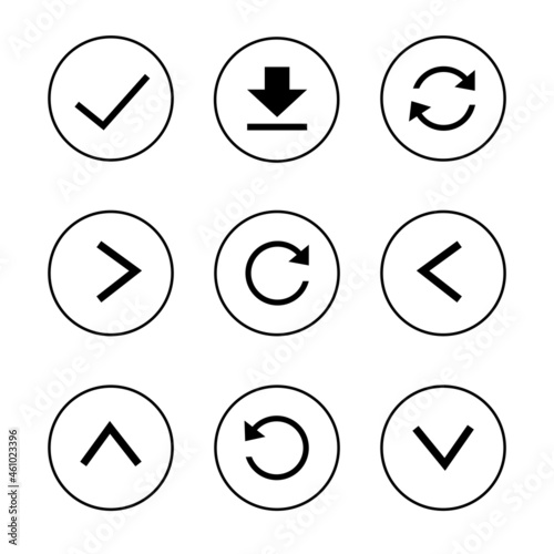 Free Download black icons with arrows on a white background - GFXLoad