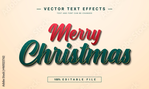 Merry Christmas editable  text effect