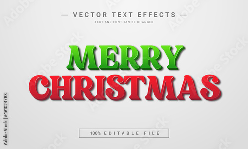 Merry Christmas editable  text effect