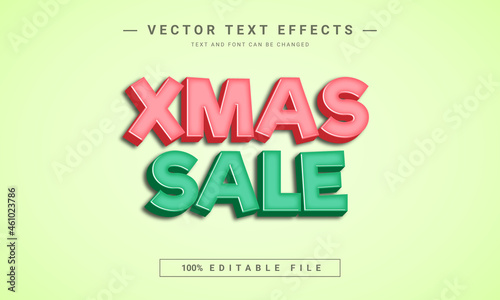 Xmas Sale editable  text effect