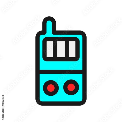 Walkie Talkie Line Filled Vector Icon Design