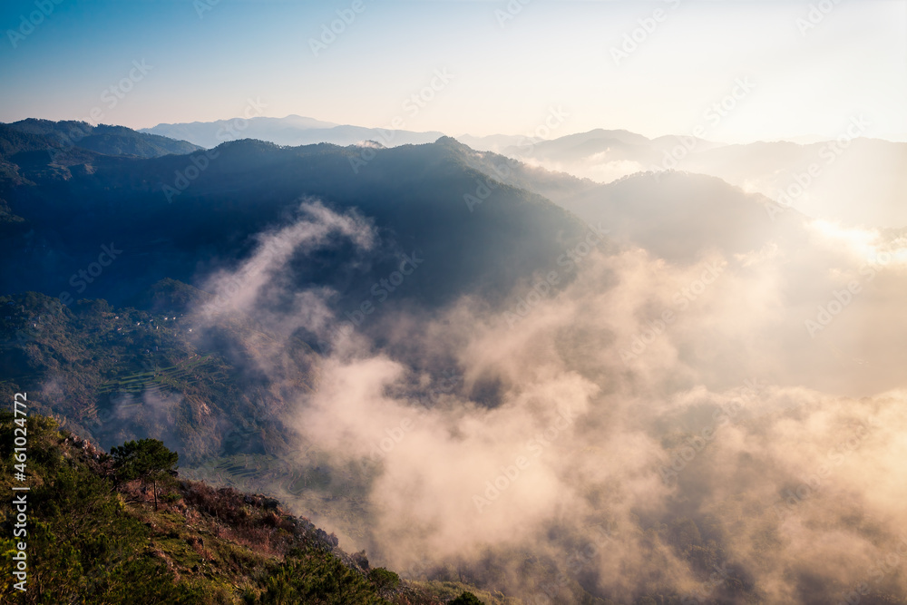Panorama over the Cordillera Central Mountains, Ifugao, Philippines
