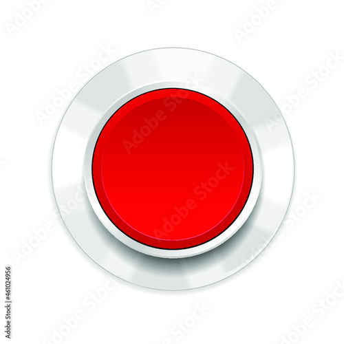 Free Download Red round button isolated on a white background - GFXLoad