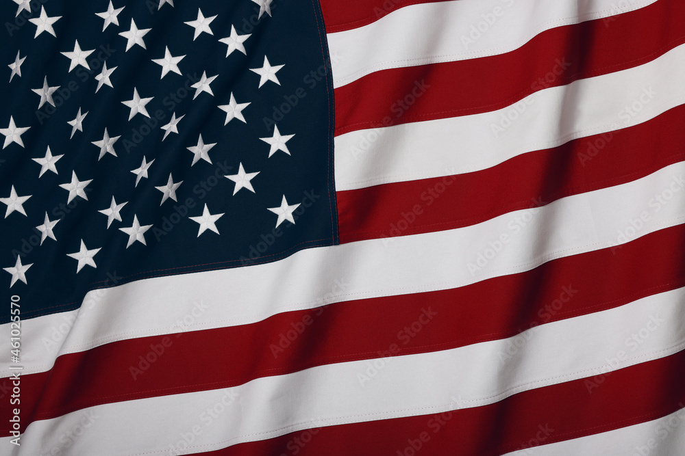 Obraz premium Heavy cotton US American flag background