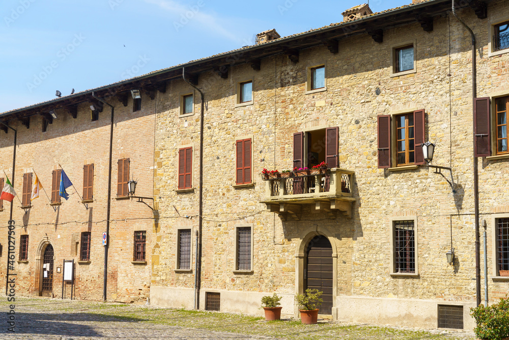 Castell Arquato, historic city in Piacenza province, Italy