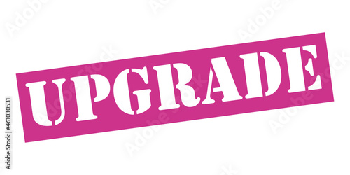 UPGRADE. Vector stamp. White isolated
