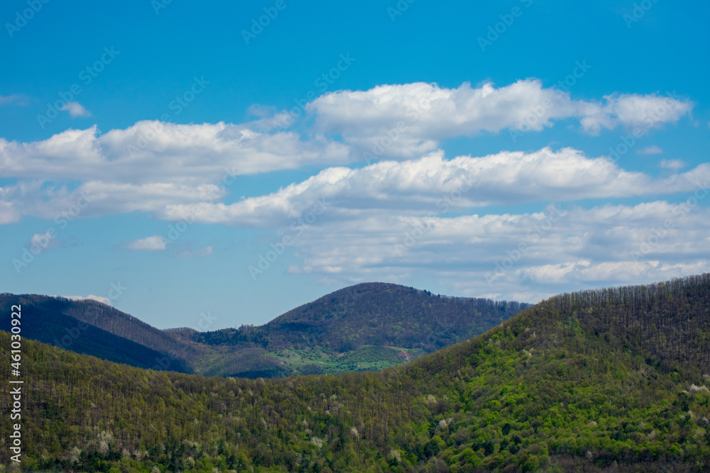 landscape about mountains and hills