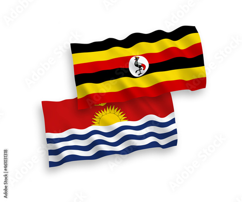 Free Download Flags of Republic of Kiribati and Uganda on a white background - GFXLoad