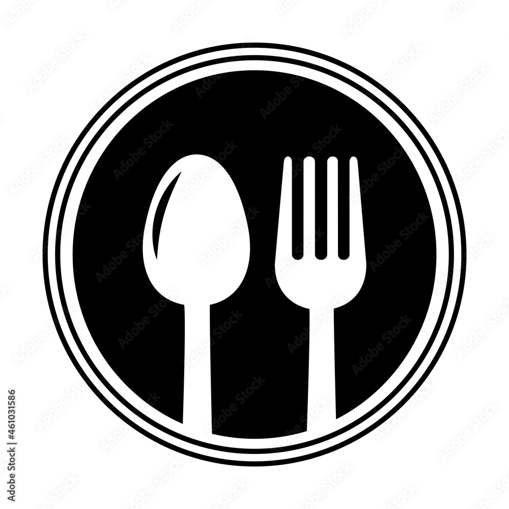 Restaurant icon vector isolated on white background. Restaurant icon in flat style. Template for app, label, logo, menu and web site. Creative art concept, vector illustration