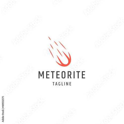 Meteorite logo icon design template flat vector