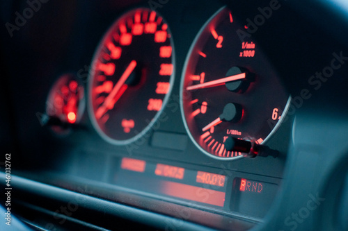 Included car speedometer