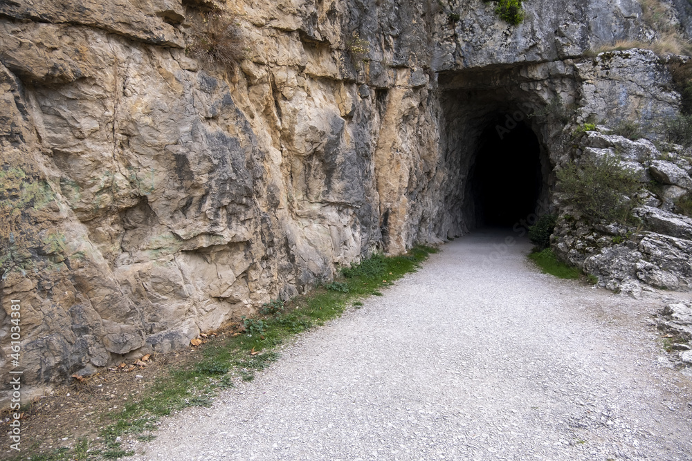 Dark tunnel in the stone