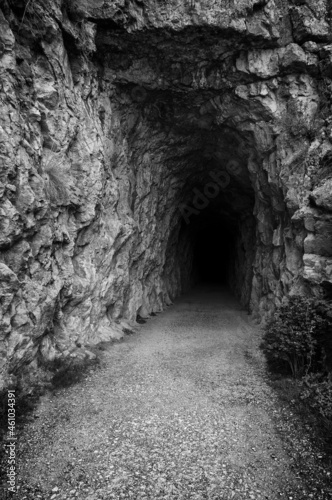 Dark tunnel in the stone