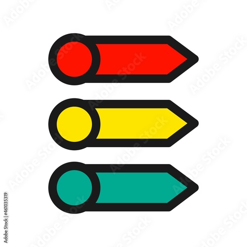 Priority Line Filled Vector Icon Design