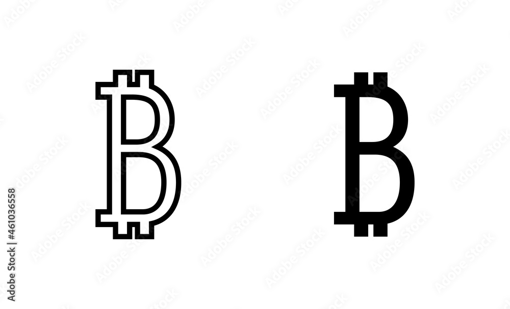Bitcoin icons set. bitcoin sign and symbol. payment symbol. cryptocurrency logo