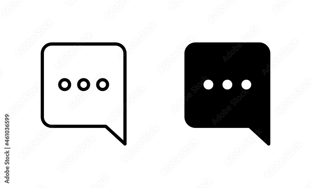 Chat icons set. speech bubble sign and symbol. comment icon. message Chat icons set. speech bubble sign and symbol. comment icon. message