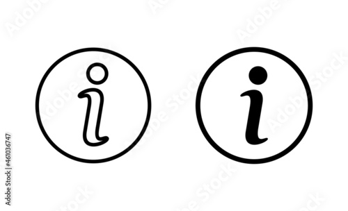 Info sign icons set. about us sign and symbol. Faq icon
