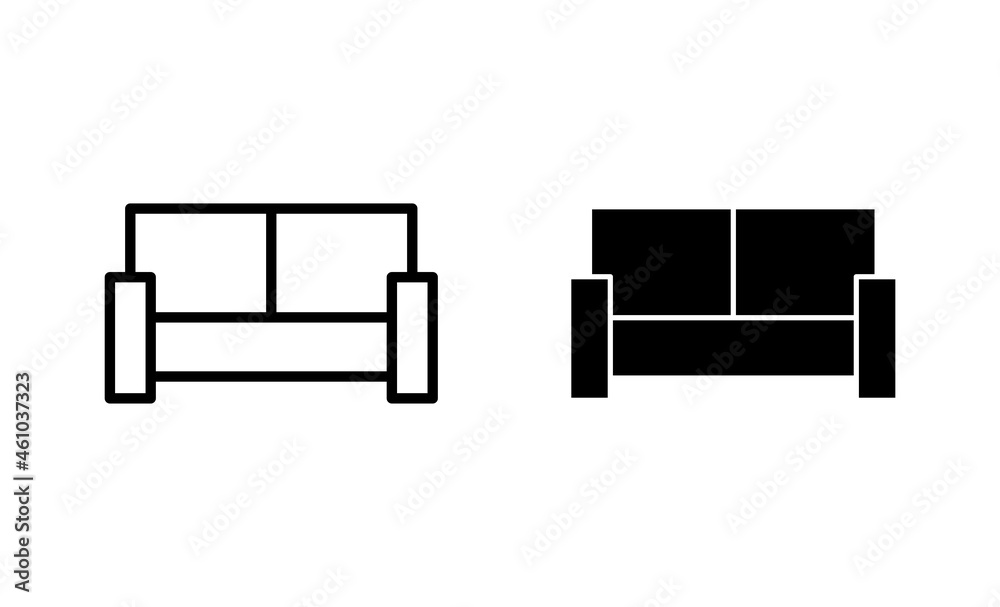 Sofa icons set. sofa sign and symbol. furniture icon Sofa icons set. sofa sign and symbol. furniture icon