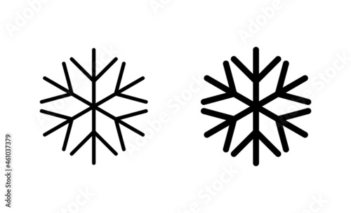 Snow icons set. snowflake sign and symbol