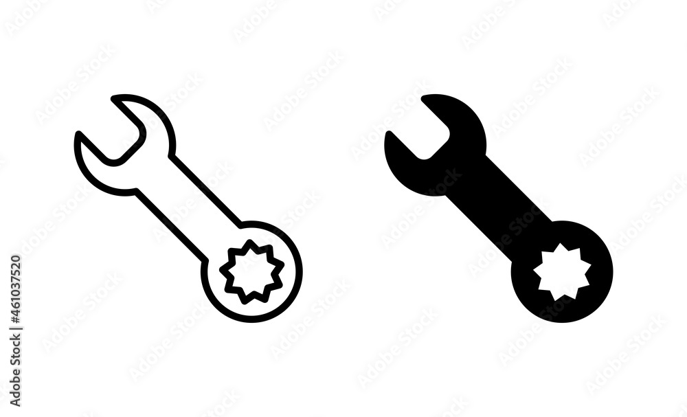 Wrench icons set. repair icon. tools sign and symbol Wrench icons set. repair icon. tools sign and symbol