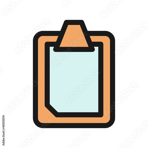 Clipboard Line Filled Vector Icon Design