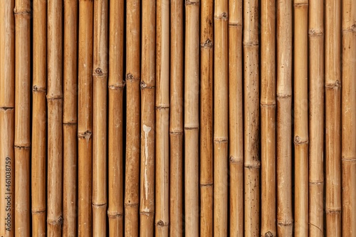 Fototapeta Naklejka Na Ścianę i Meble -  Brown old Bamboo fence texture and background seamless