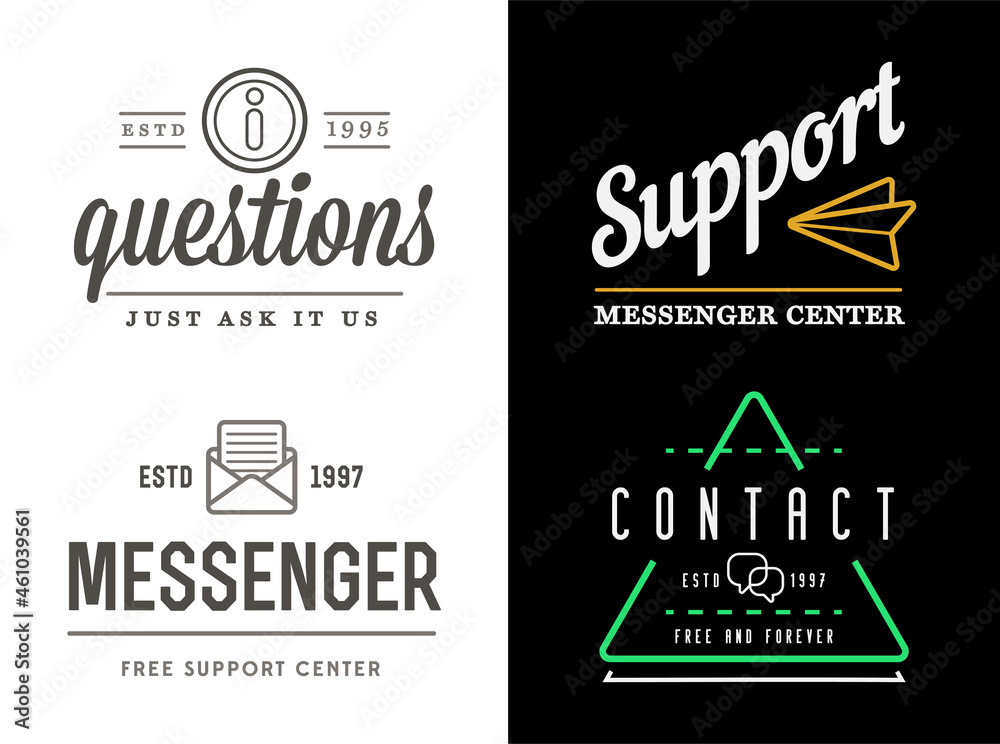 Set of Support Contact Center Service Elements and Assistance Support can be used as Logo or Icon. Set of Support Contact Center Service Elements and Assistance Support can be used as Logo or Icon.