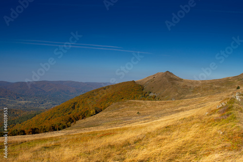 Obraz na płótnie Bieszczady złota jesień w górach w salonie