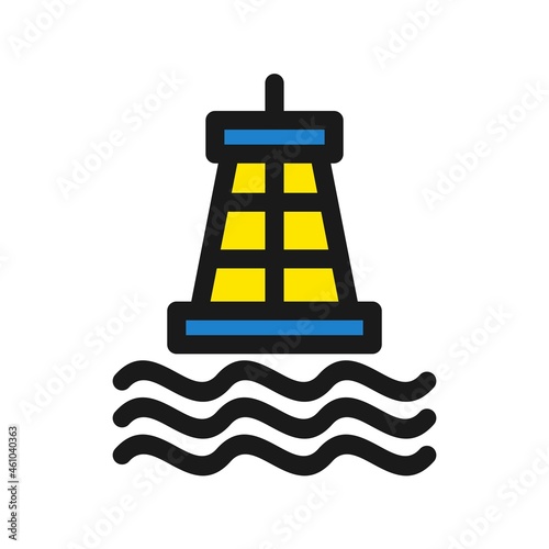 Buoy Line Filled Vector Icon Design