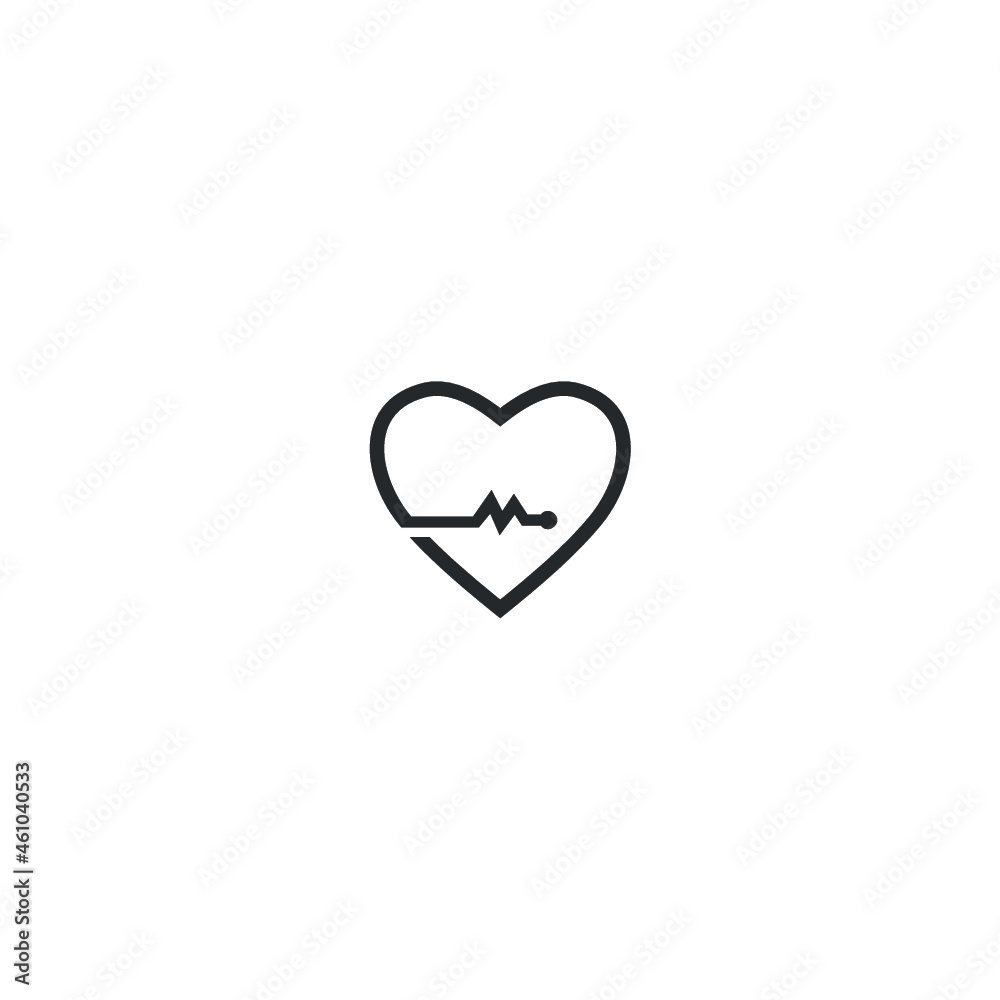 Heart cardiology logo design