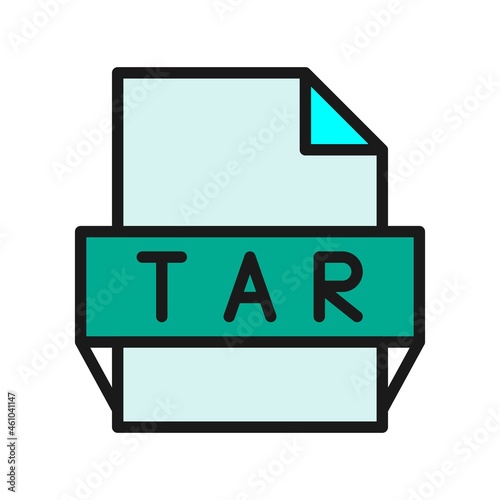 Tar Line Filled Vector Icon Design