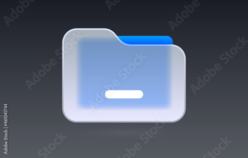 Glass file document transparent icon, collection sign. Vector