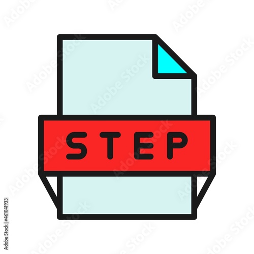 Step Line Filled Vector Icon Design