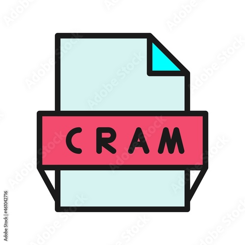  Cram Line Filled Vector Icon Design