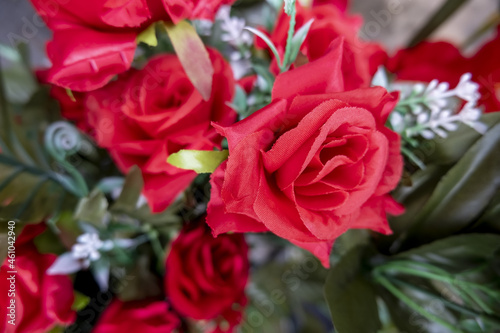 Flowers in an old cemetery