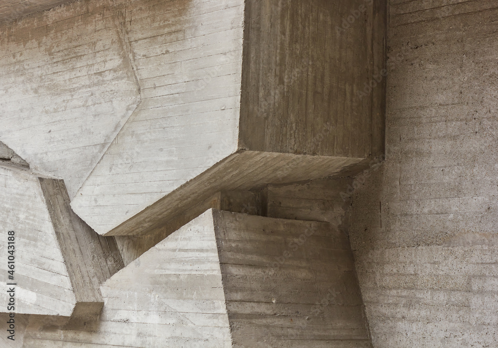 Geometrically abstract cement background. Background or texture with concrete geometric.