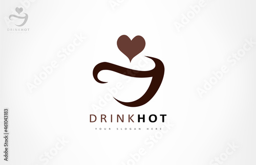 Coffee cup logo. Cup logo vector. Dishes for hot drinks. Logo design vector illustration.