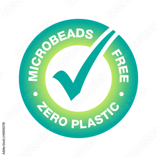Plastic free vector product logo icon badge illustration design