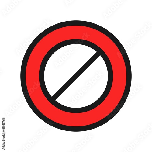 Prohibition Line Filled Vector Icon Design