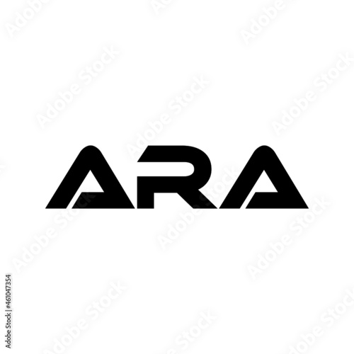 ARA letter logo design with white background in illustrator, vector logo modern alphabet font overlap style. calligraphy designs for logo, Poster, Invitation, etc.