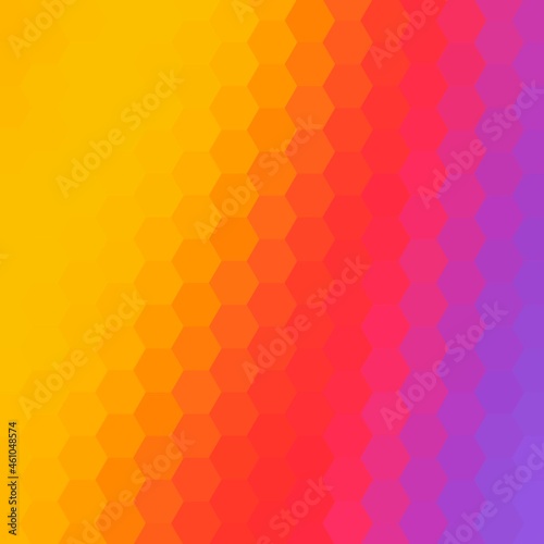 red, orange, purple hexagons. vector abstraction. eps 10