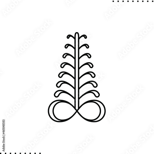 Aya, African adinkra symbol in vector outline photo