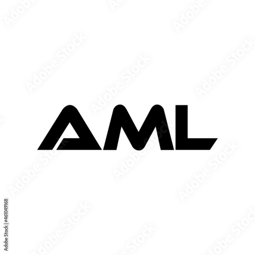 AML letter logo design with white background in illustrator, vector logo modern alphabet font overlap style. calligraphy designs for logo, Poster, Invitation, etc.